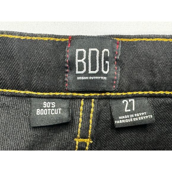 BDG Urban Outfitters Women's 90's Bootcut Black Denim Jeans - Size 27 (28x32) - Picture 4 of 5